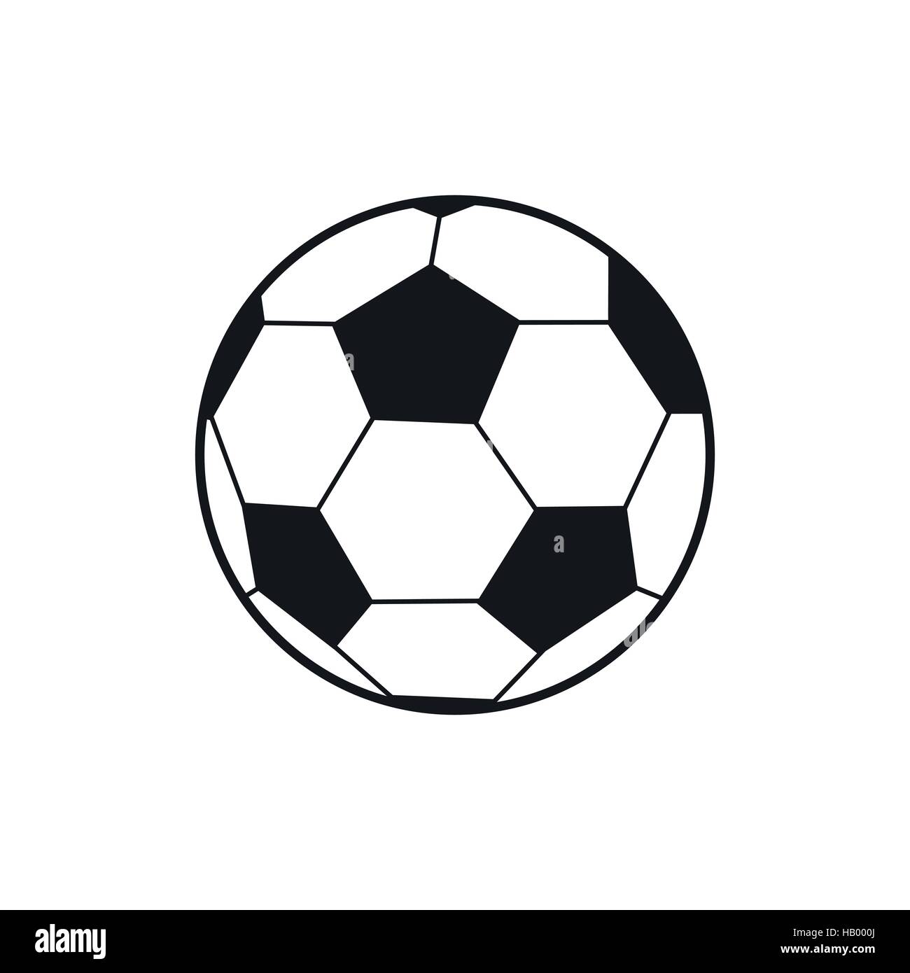 Soccer ball black simple icon Stock Vector Image & Art - Alamy
