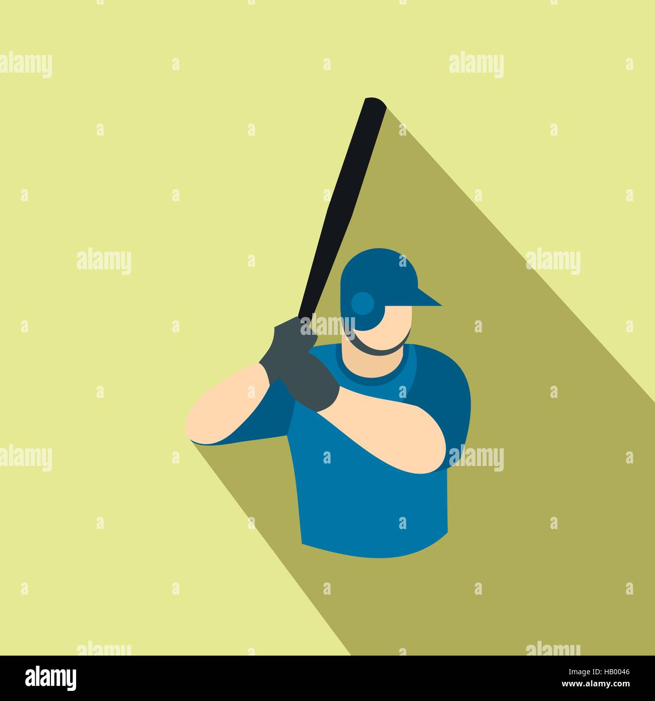 Baseball player flat icon Stock Vector Image & Art - Alamy