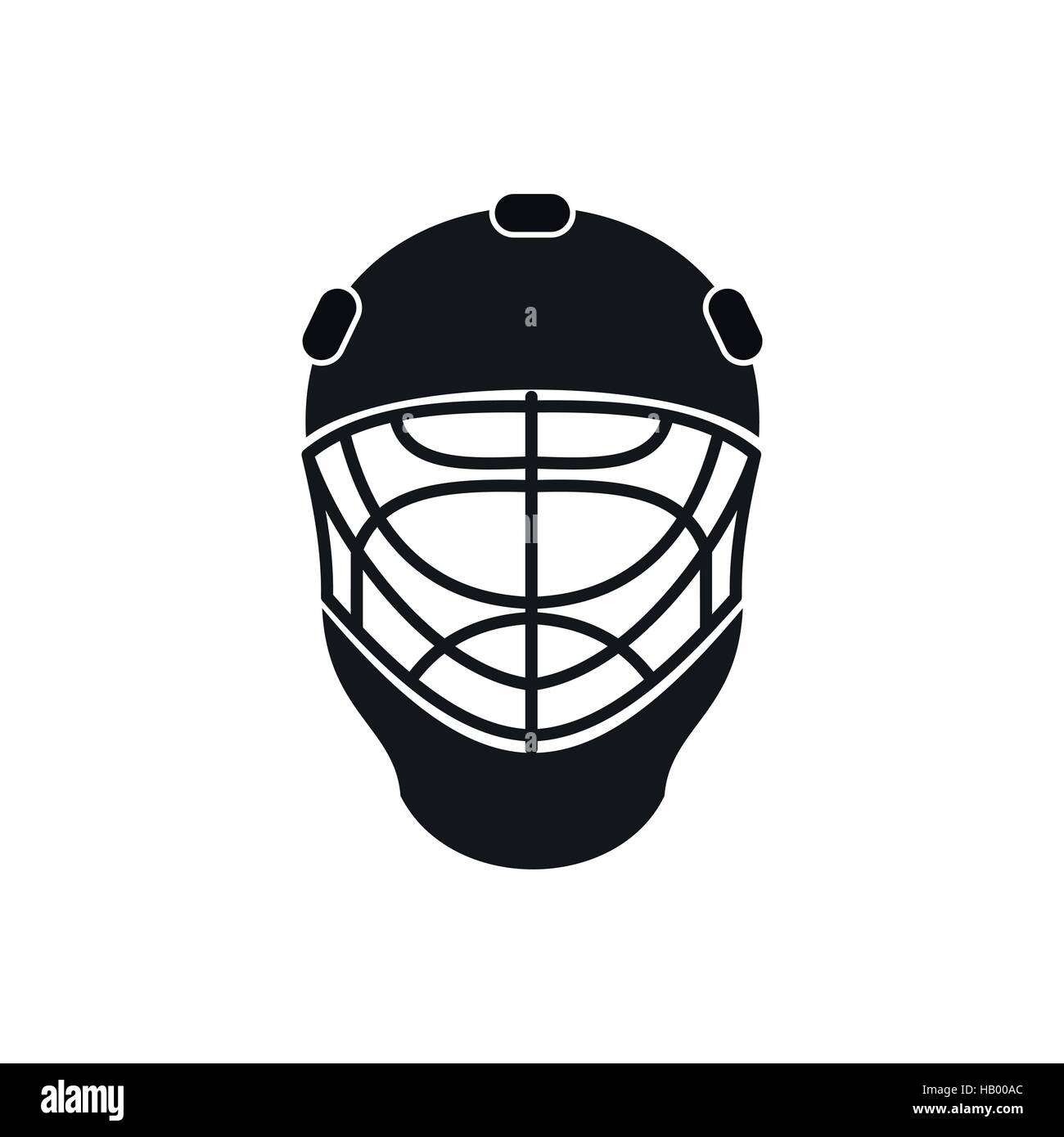 Hockey goalie mask sticks and puck, Stock vector