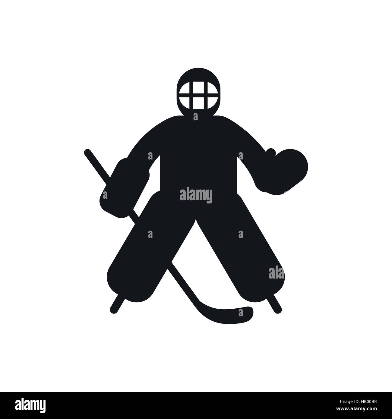 Hockey goalkeeper black simple icon Stock Vector Image & Art - Alamy