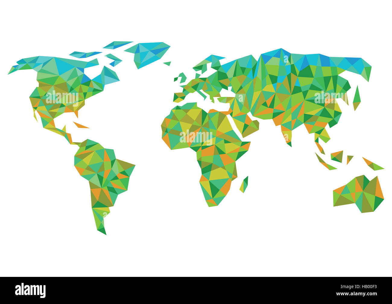 colorful worldmap Stock Photo