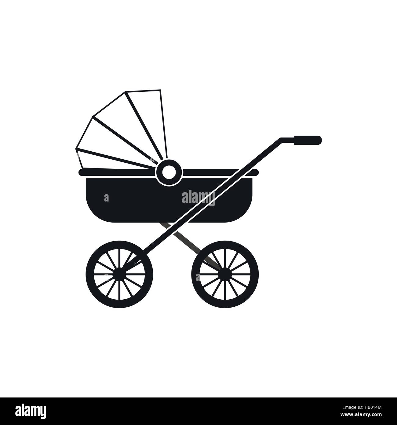 Baby carriage black simple icon Stock Vector Image & Art Alamy