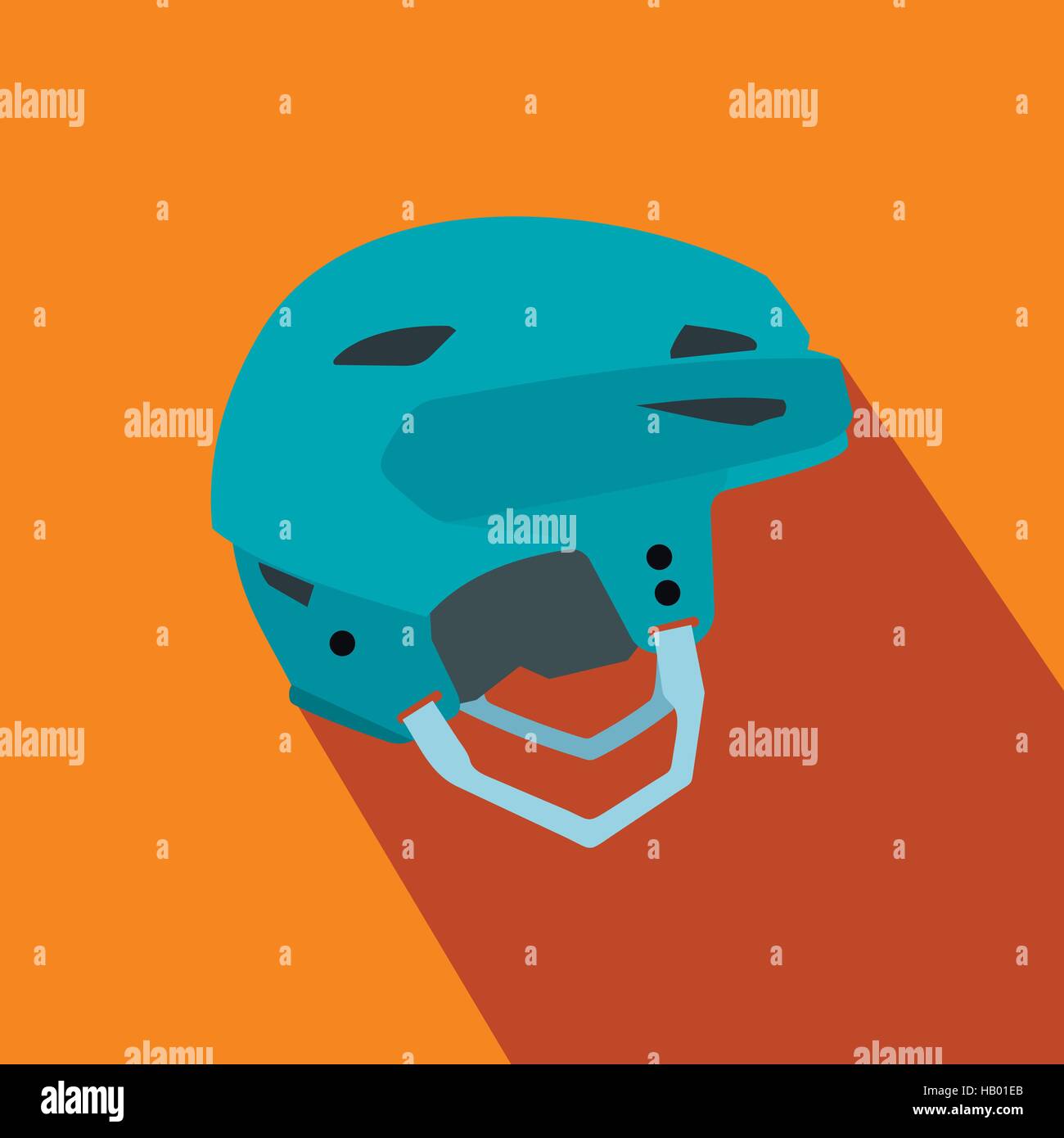 Blue hockey helmet flat icon Stock Vector Image & Art - Alamy