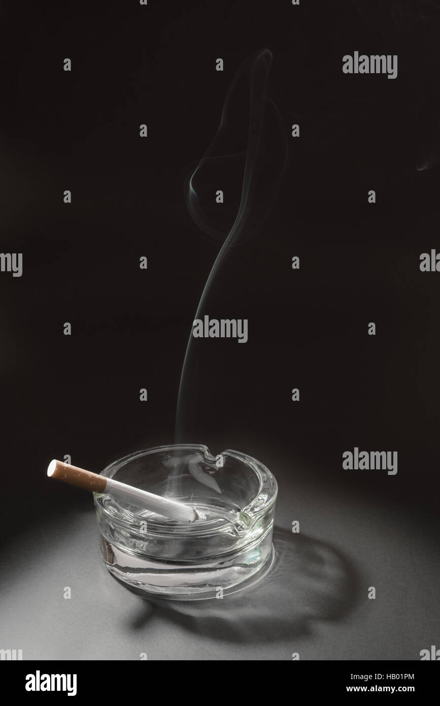 Lid Cigarette in Ashtray Stock Photo