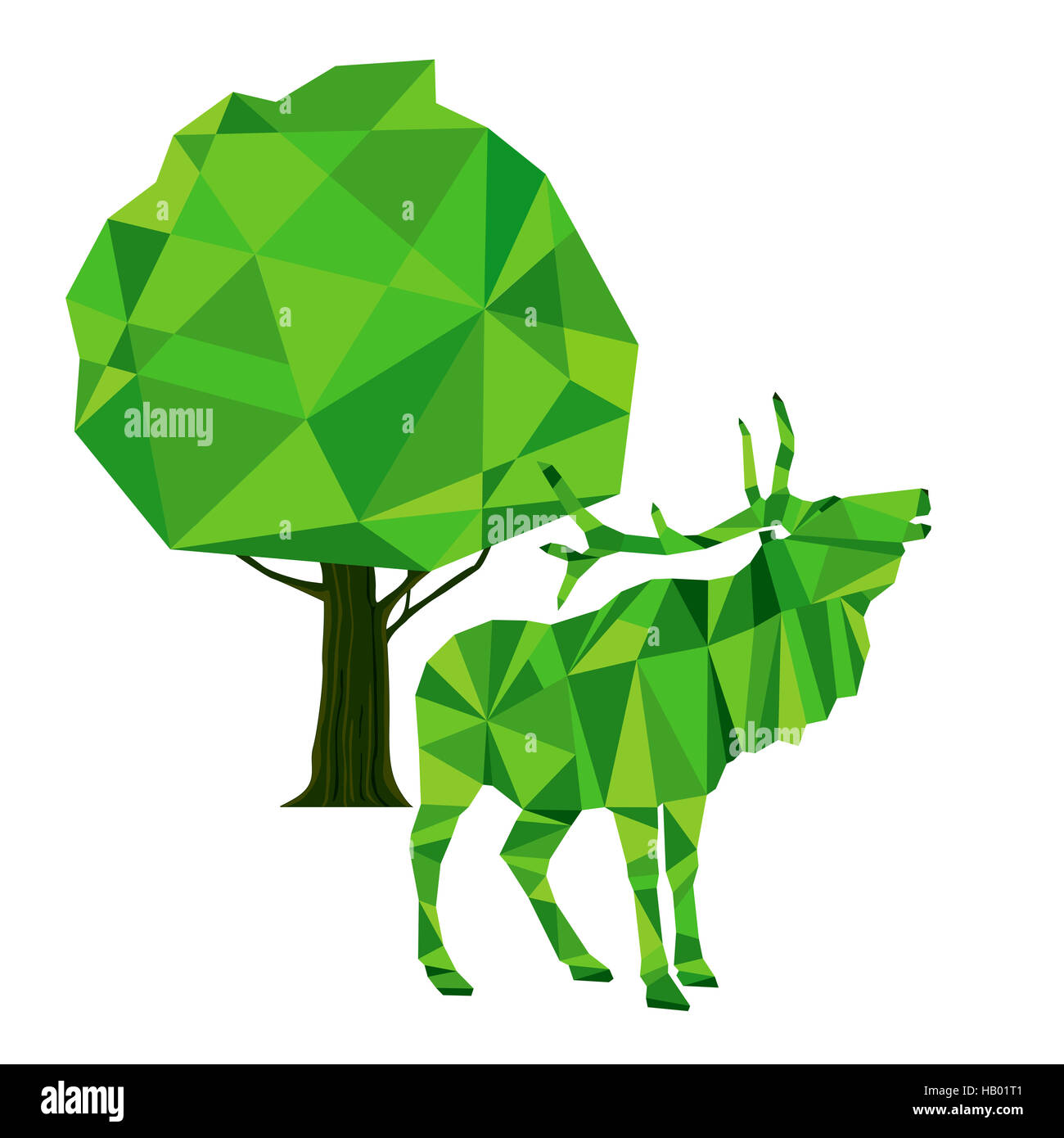 green Deer Stock Photo