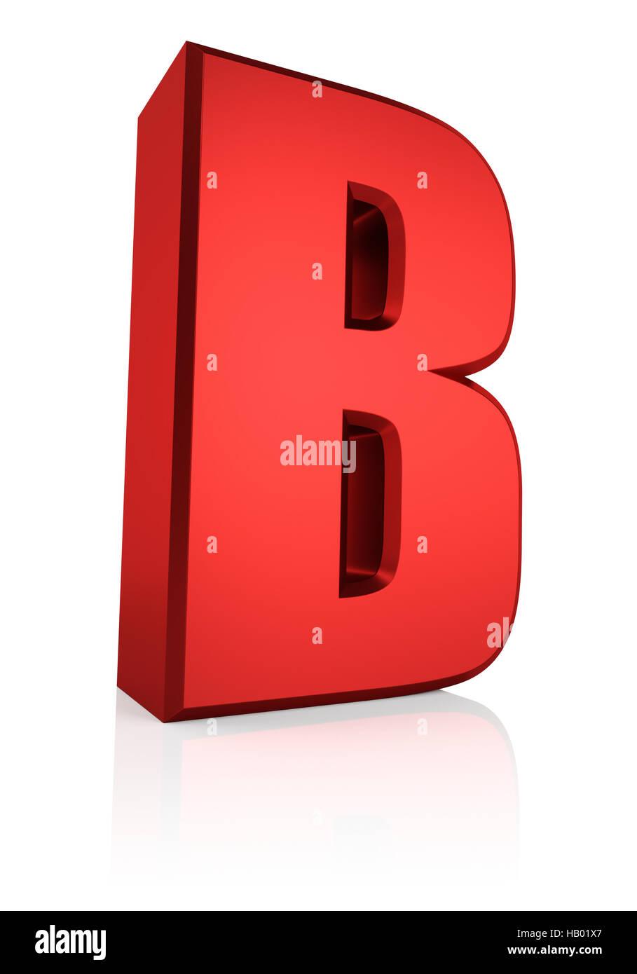 letter b green alphabet sign 3d render Stock Illustration