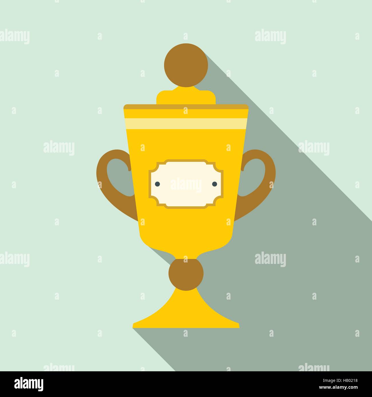 Golden trophy flat icon Stock Vector Image & Art - Alamy