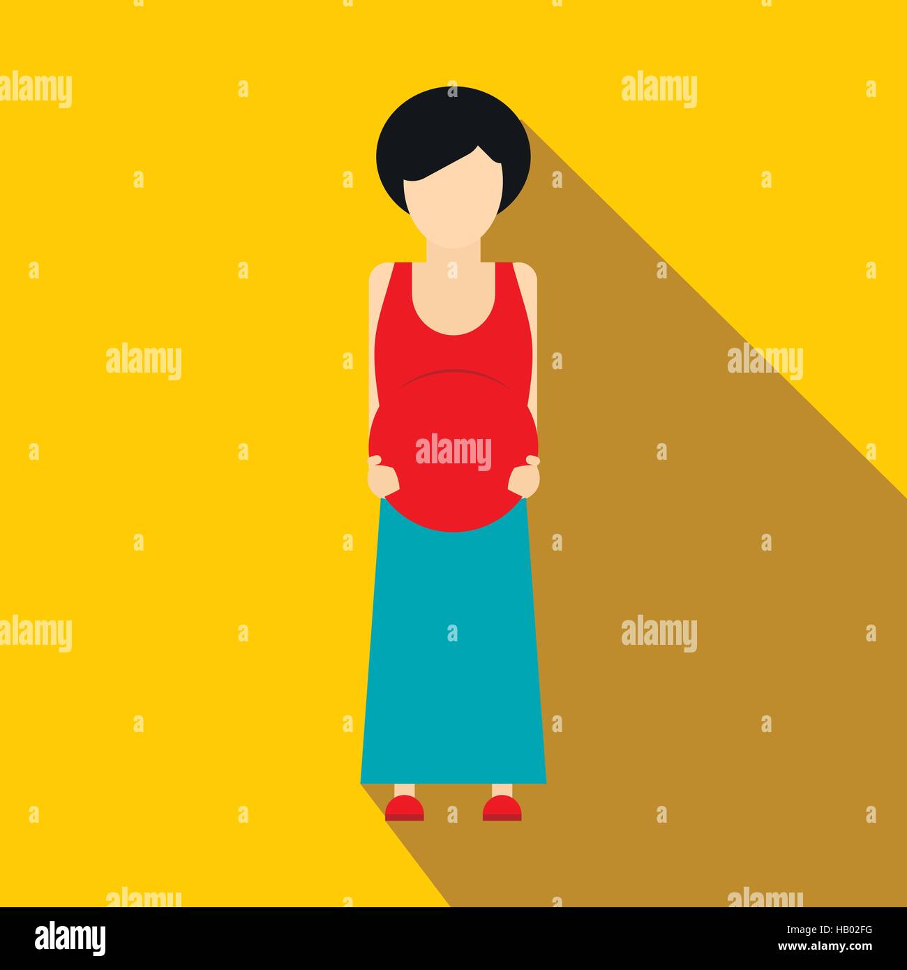 Flat abdomen stomach tummy Stock Vector Images - Alamy