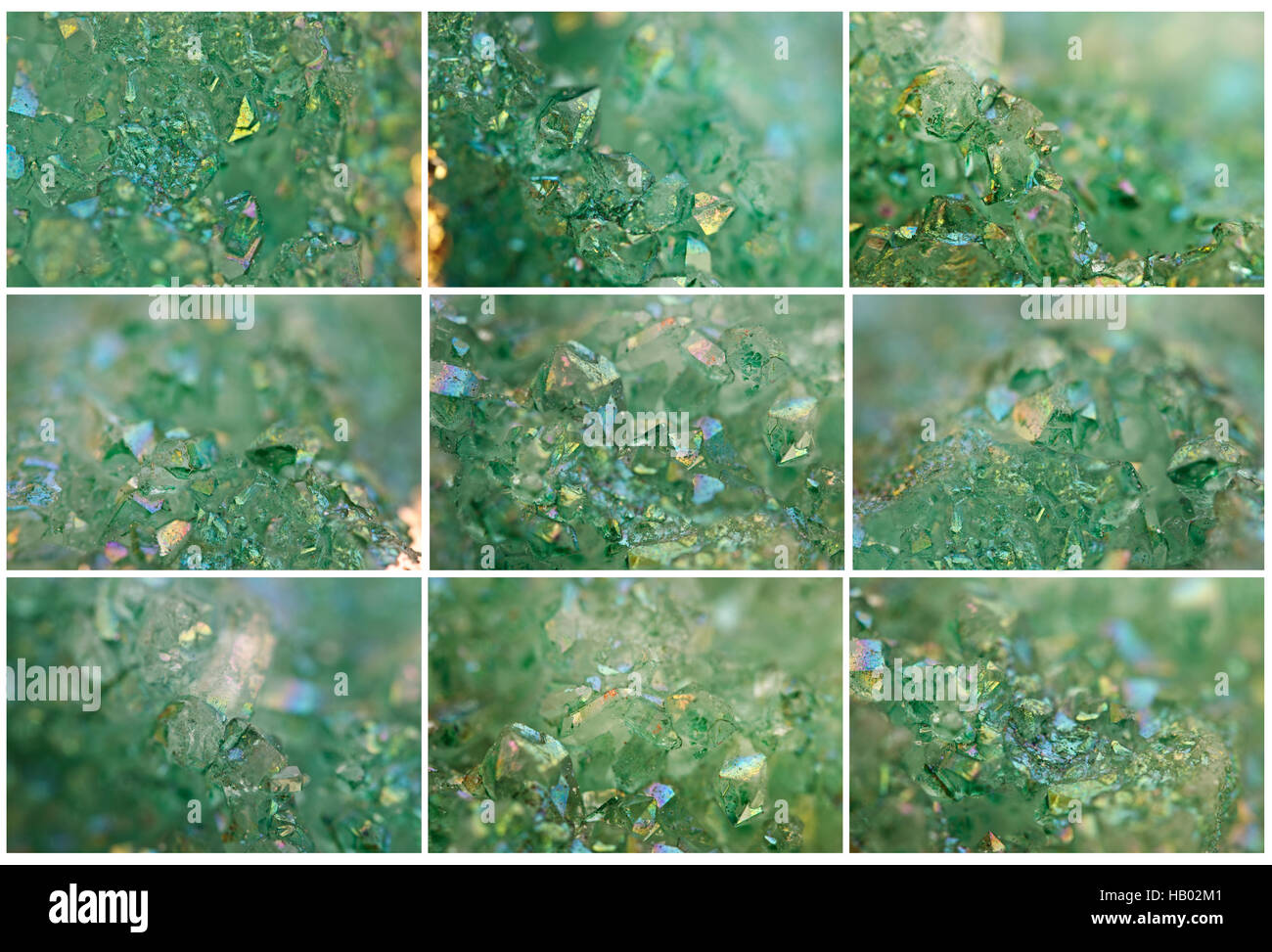 Set Textures green crystals Agate. Macro Stock Photo Alamy