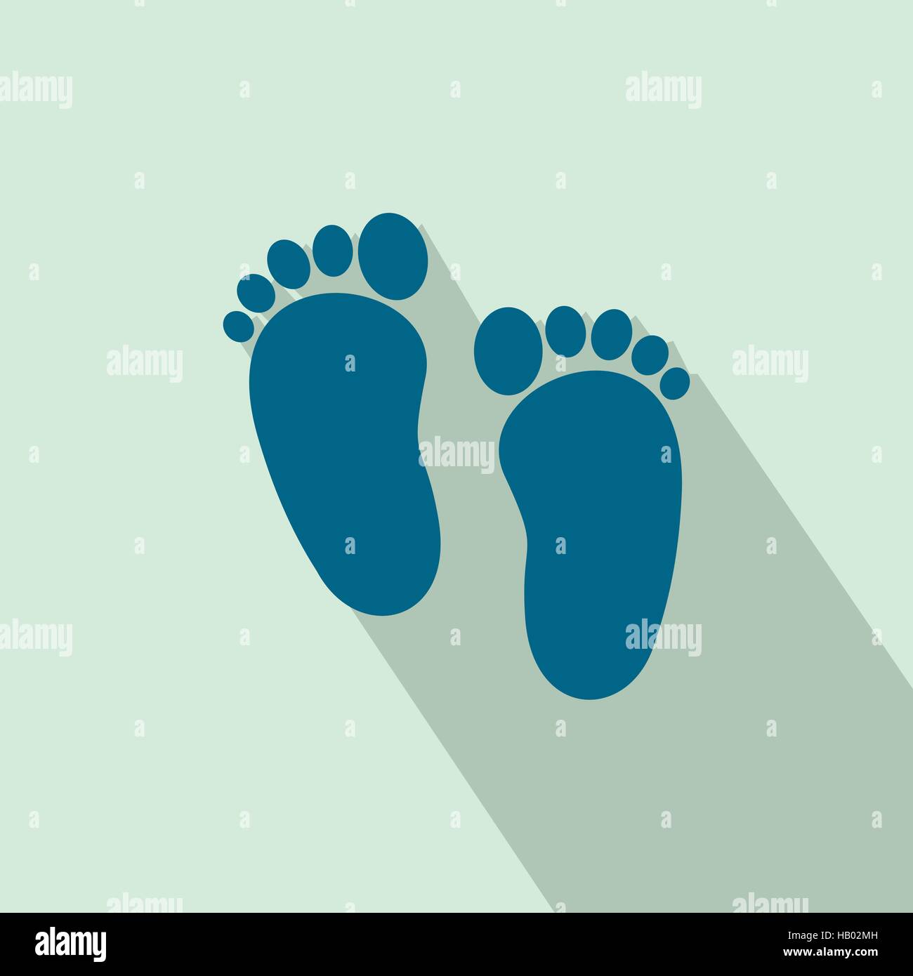 Baby footprints flat icon Stock Vector Image & Art Alamy