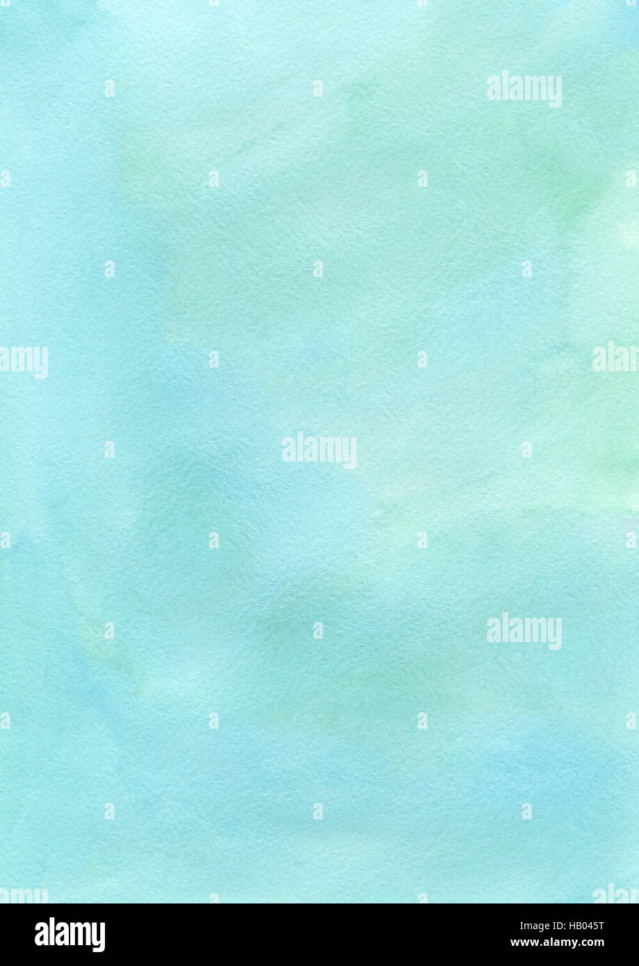 Light ink brushgreen watercolor textured paper background Stock Photo