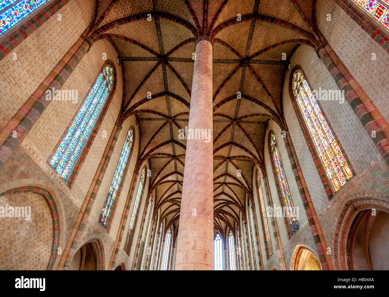 Vaulted Ceiling Of Les Jacobins Toulouse Haute Garonne