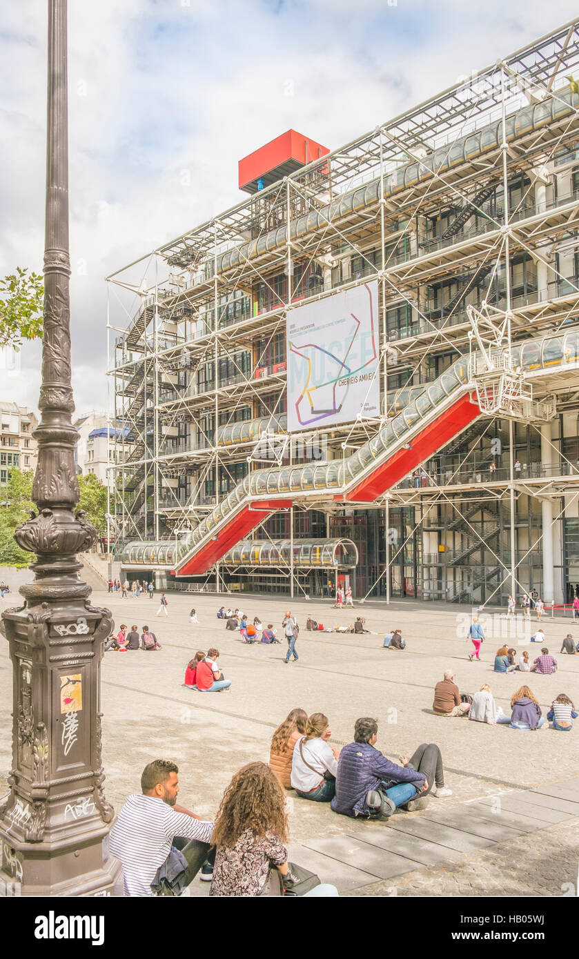 street scene in front of georges pompidou center Stock Photo - Alamy