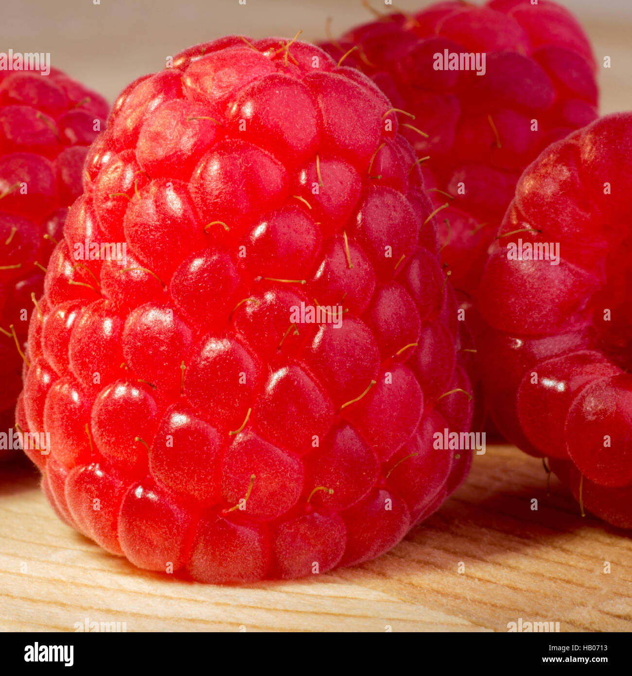 Raspberry Up Close Stock Photo