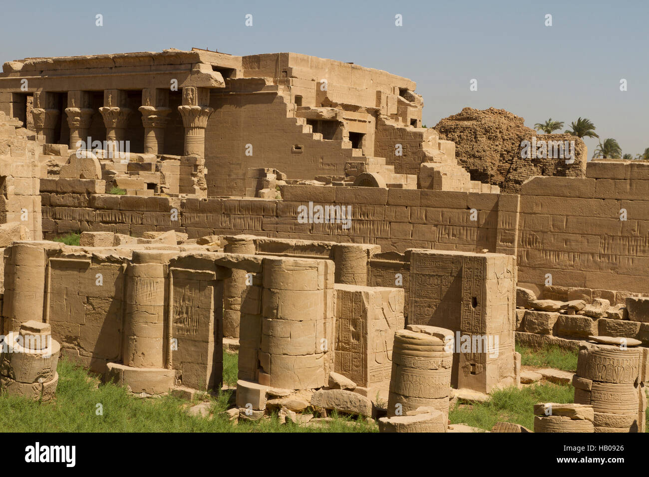 The Temple of Hathor at Dendera Egypt Stock Photo
