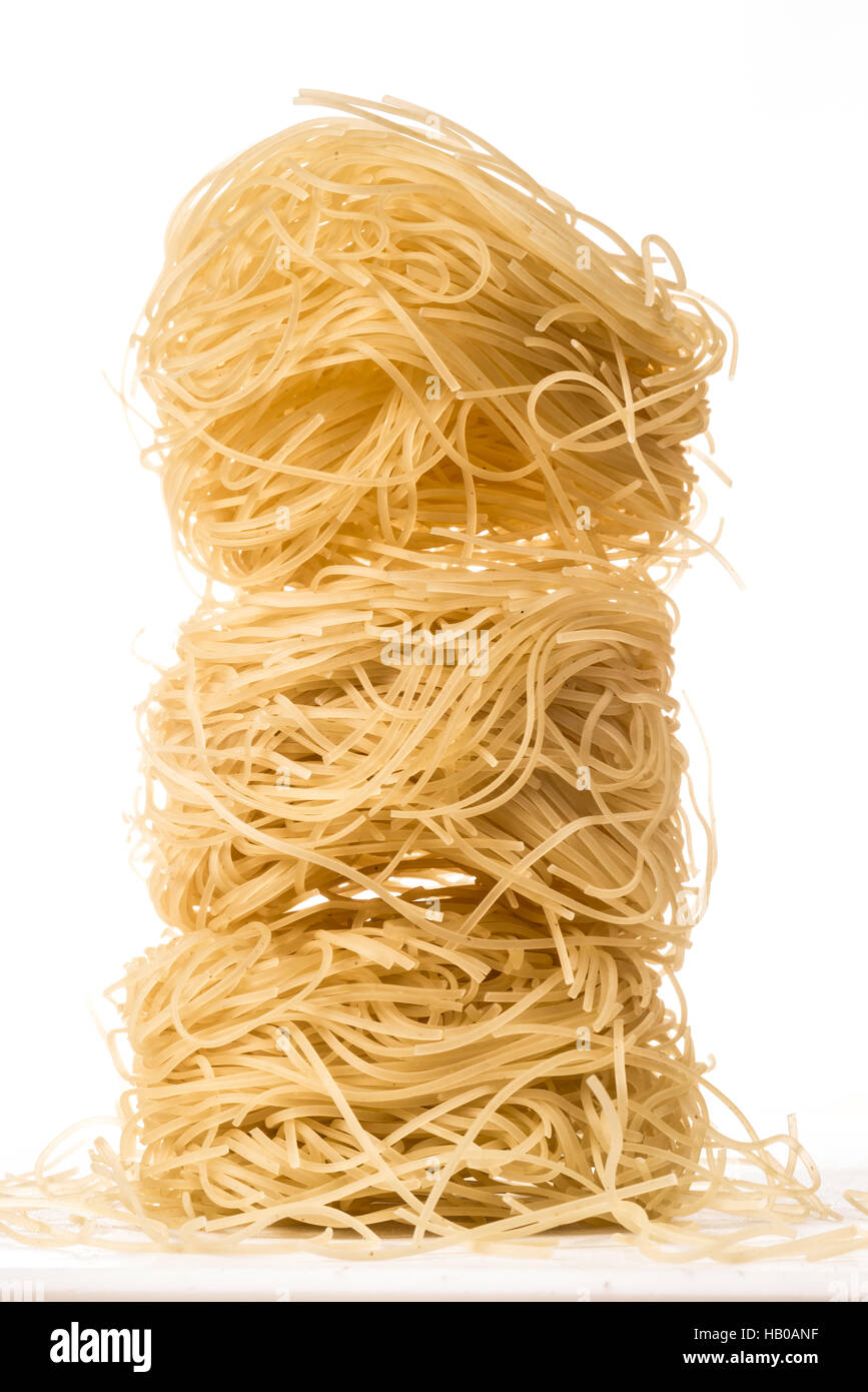 Fresh Pasta Uncooked Raw Angel Hair Stock Photo 1274621848