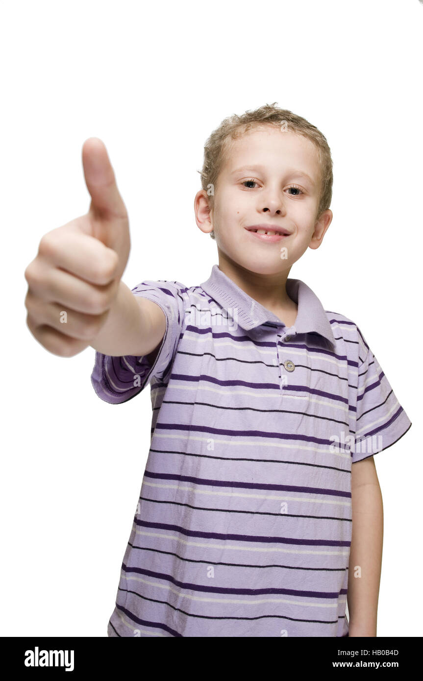 boy show the thumb up Stock Photo - Alamy