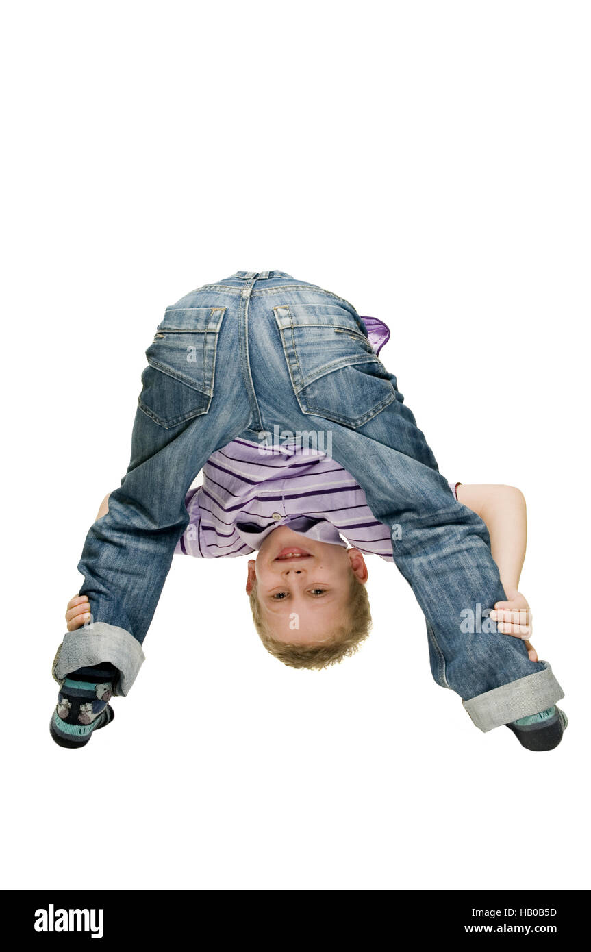 Boy upside down hi-res stock photography and images - Alamy