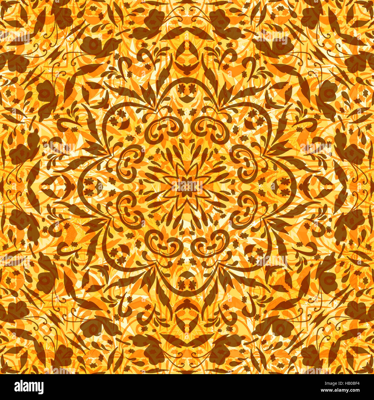 Seamless Floral Pattern with Butterflies Stock Photo - Alamy