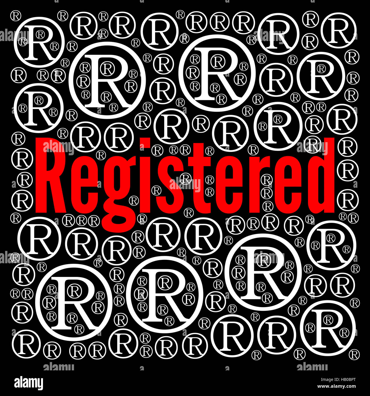 Registered sign illustration symbol Stock Photo Alamy