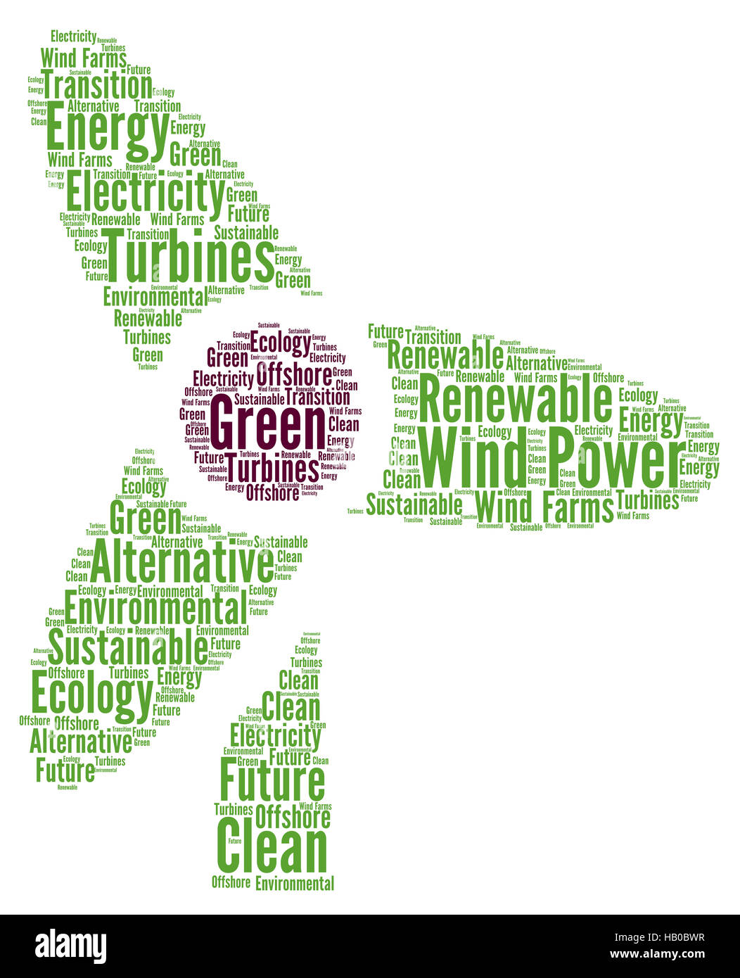 Wind power word cloud concept Stock Photo Alamy