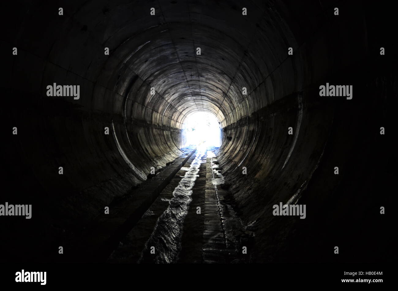 Urban exploration inside a tunnel Stock Photo Alamy