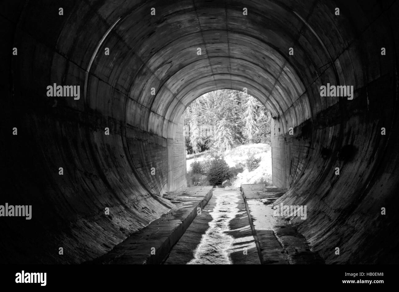 Urban exploration inside a tunnel Stock Photo Alamy