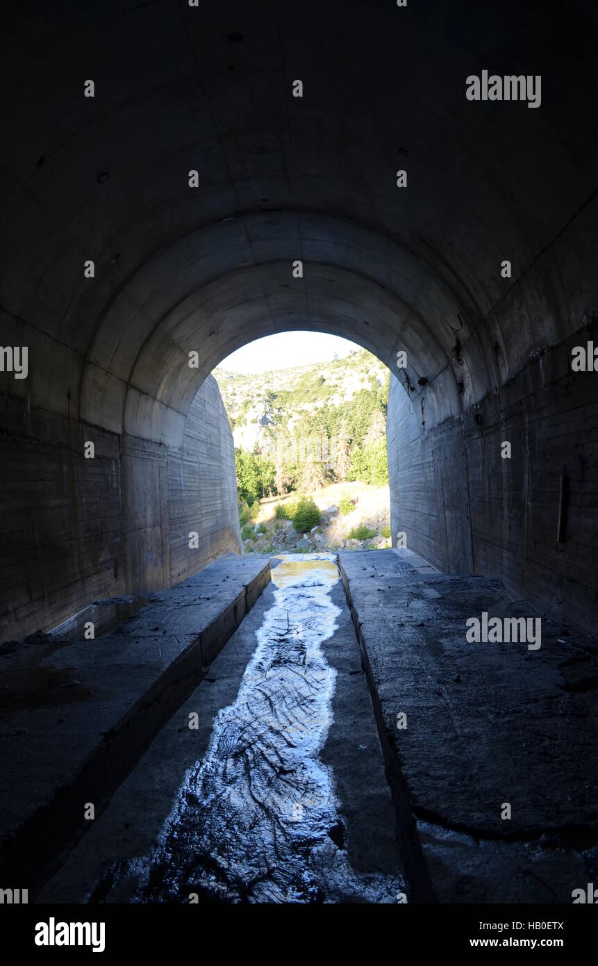 Urban exploration inside a tunnel Stock Photo Alamy