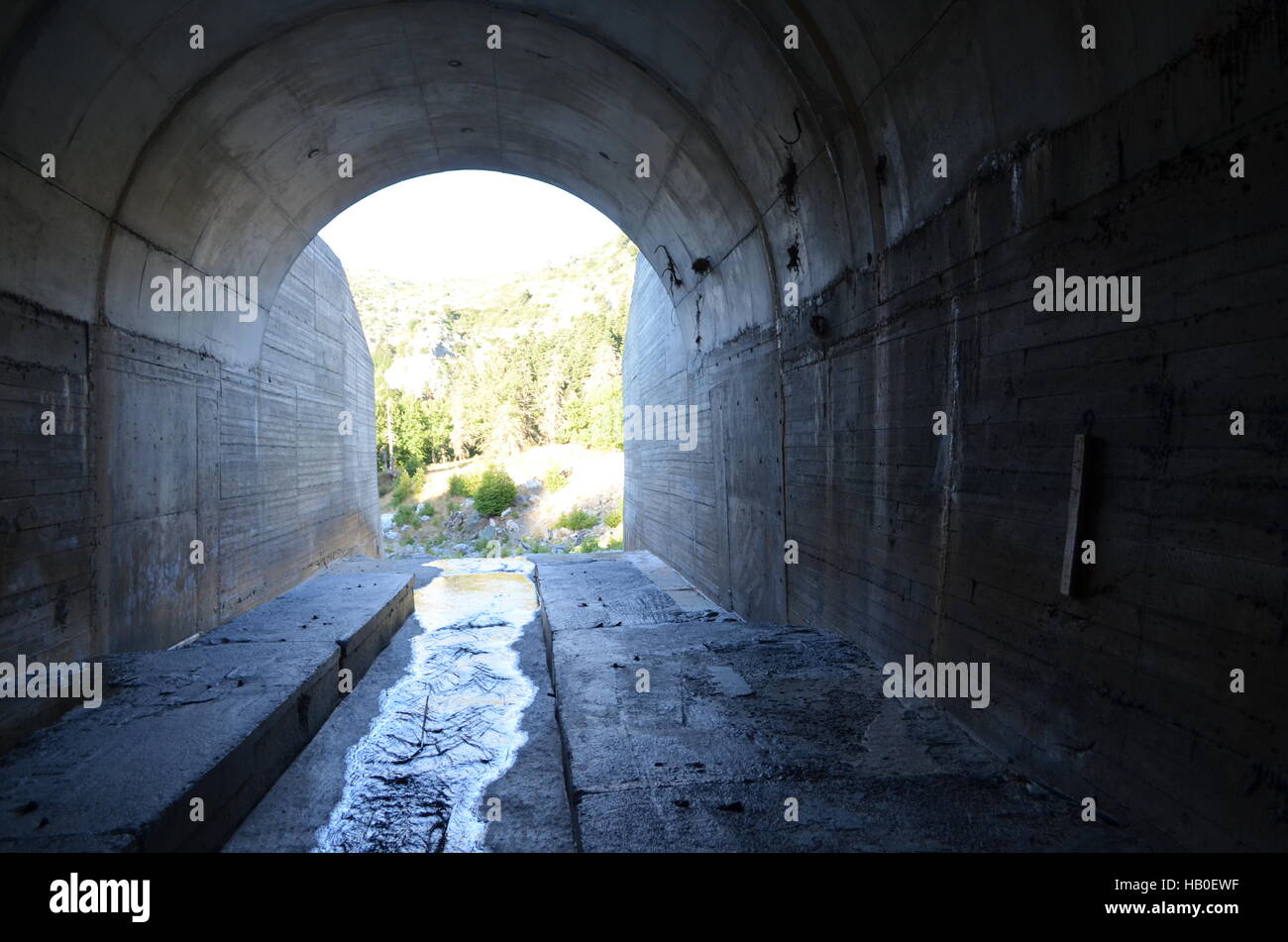 Urban exploration inside a tunnel Stock Photo Alamy