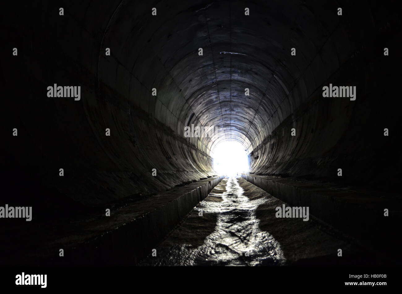 Urban exploration inside a tunnel Stock Photo Alamy
