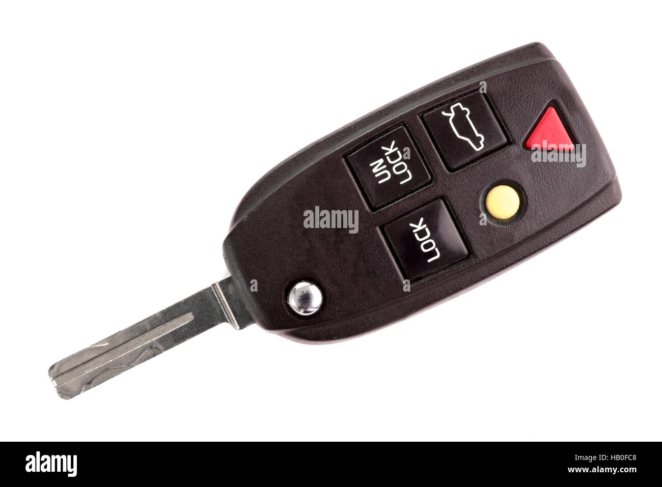 Car Key on White Stock Photo