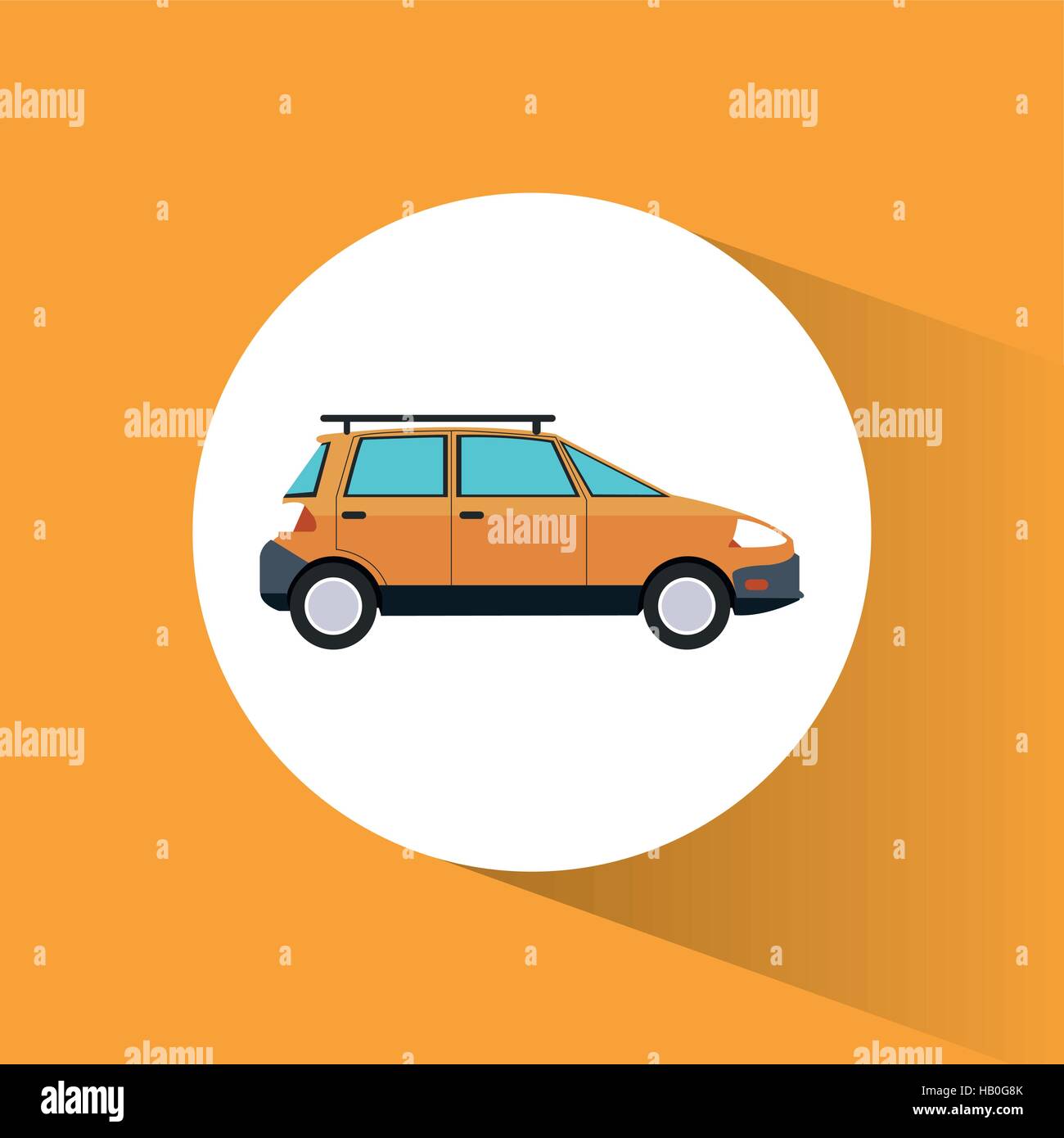 eco car ecology transport yellow background Stock Vector Image & Art ...