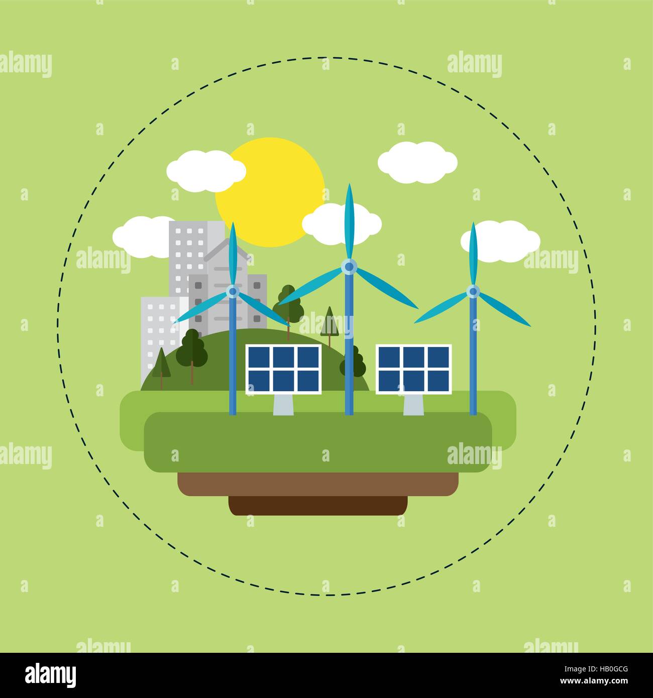 renewable energy solar wind city Stock Vector Image & Art - Alamy
