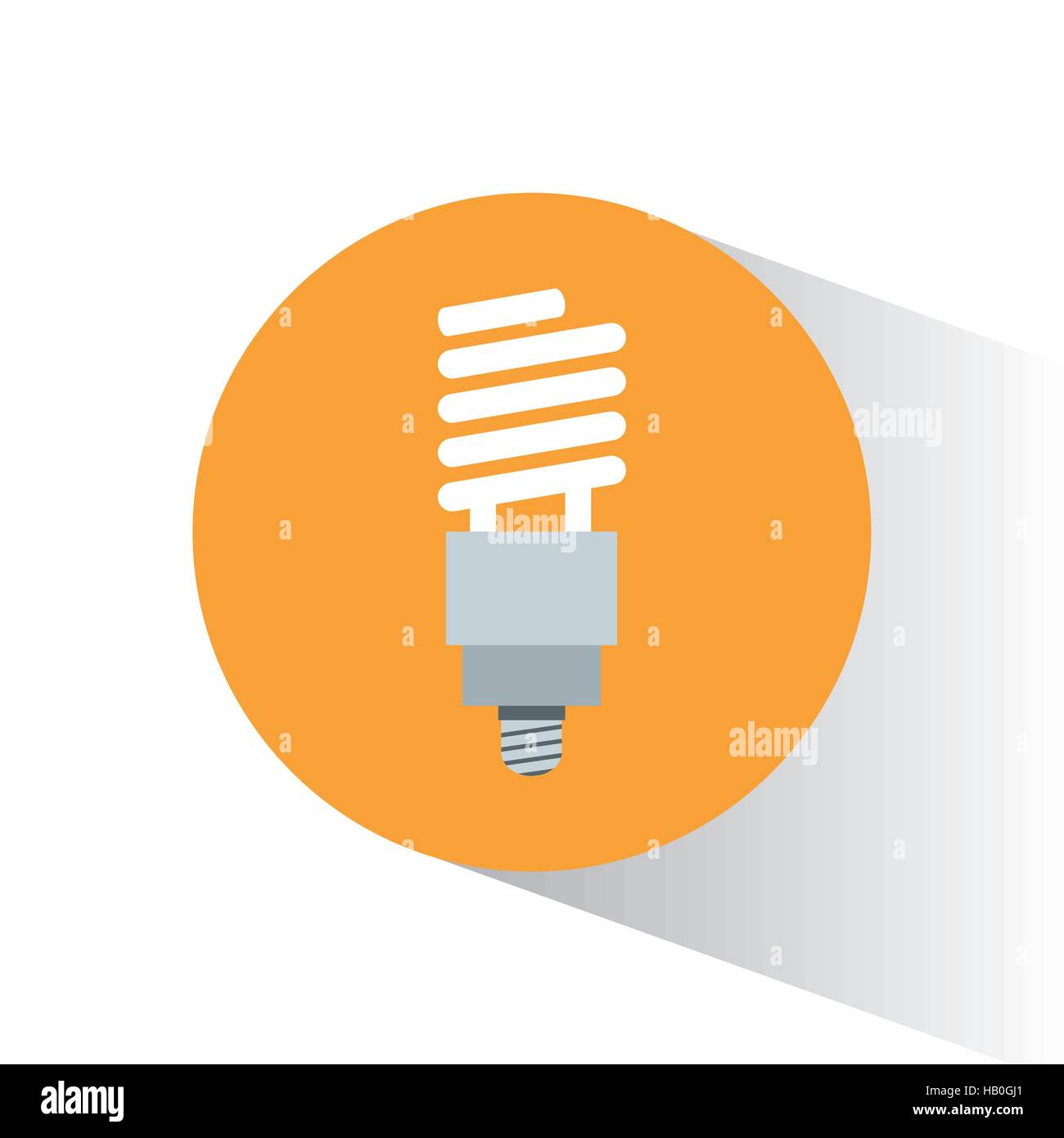 bulb energy ecological yellow circle shadow Stock Vector Image & Art