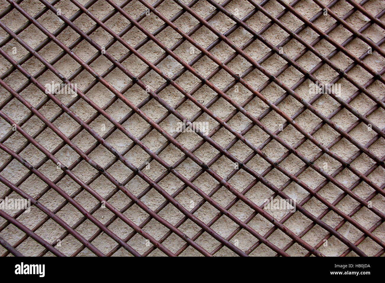 background of woven wooden sticks Stock Photo