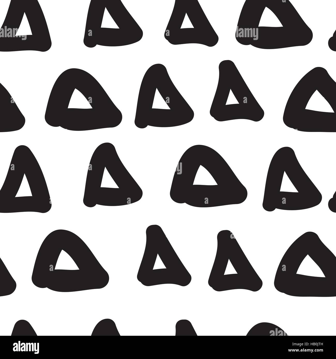 Triangle Line Pattern Drawing Vector hand-painted seamless pattern with triangle, lines, doodl Stock ...