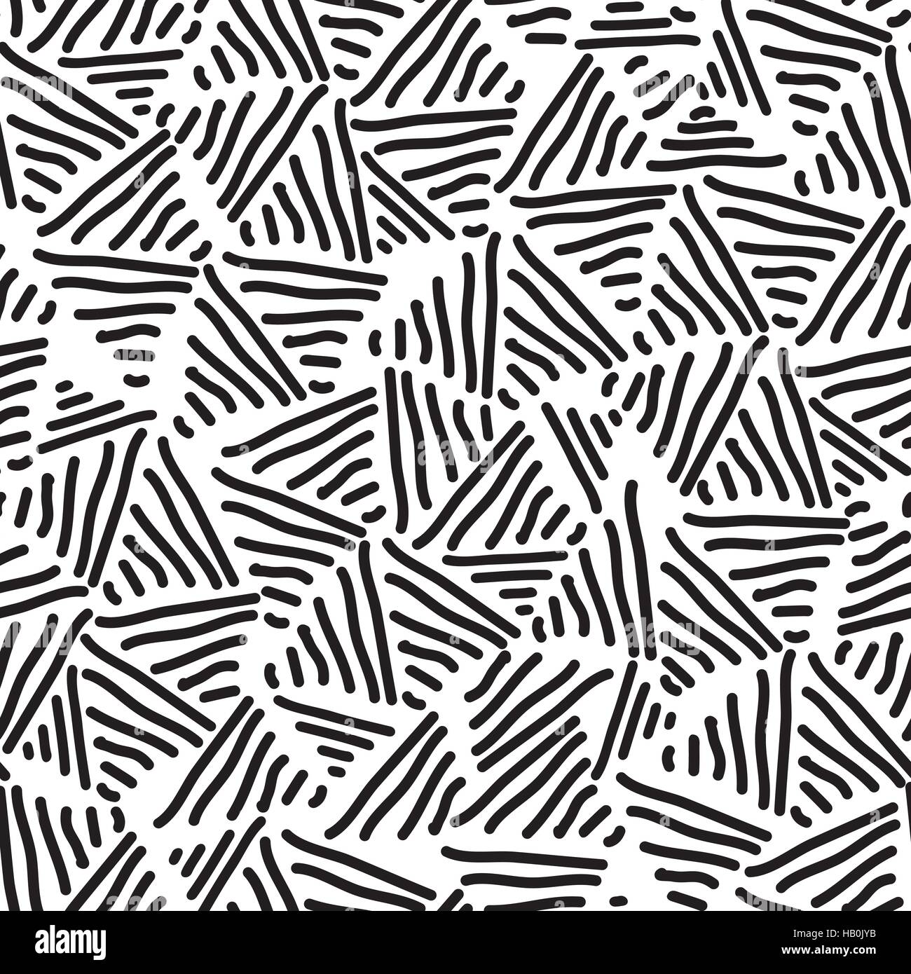 Triangle Line Pattern Drawing Vector hand-painted seamless pattern with triangle, lines, doodl Stock ...