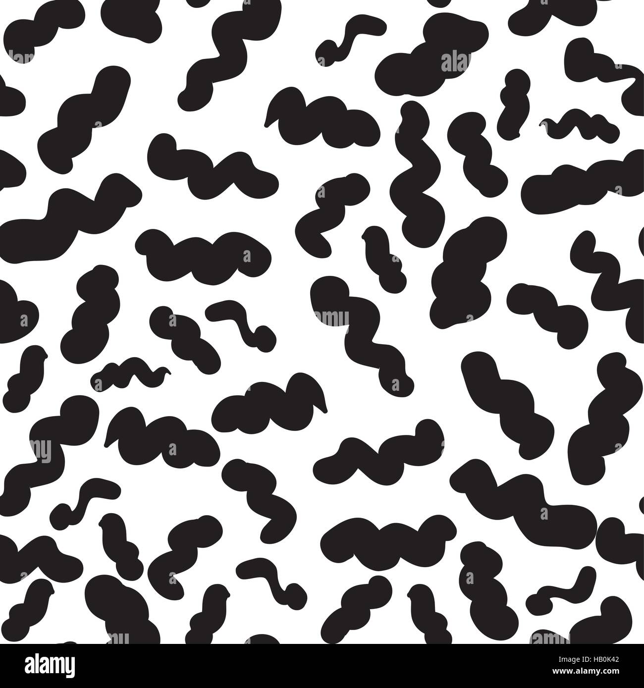 Vector hand-painted seamless pattern with abstract doodle lines Stock ...