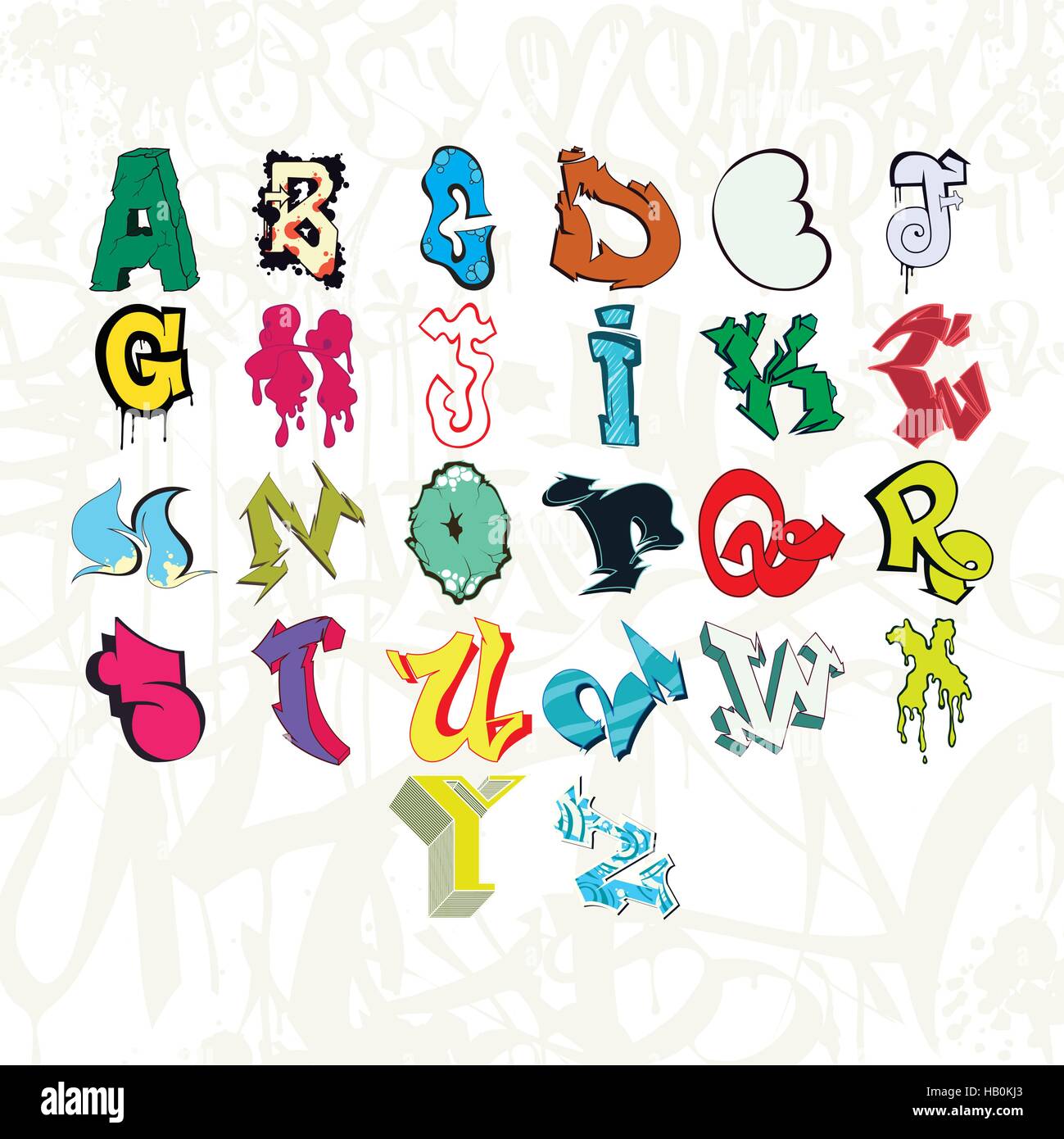 Graffiti Font And Stock Vector Image Art Alamy
