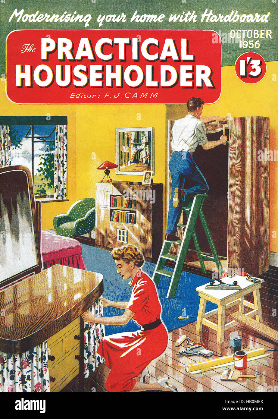 Front cover of Practical Householder magazine for October 1956 Stock Photo