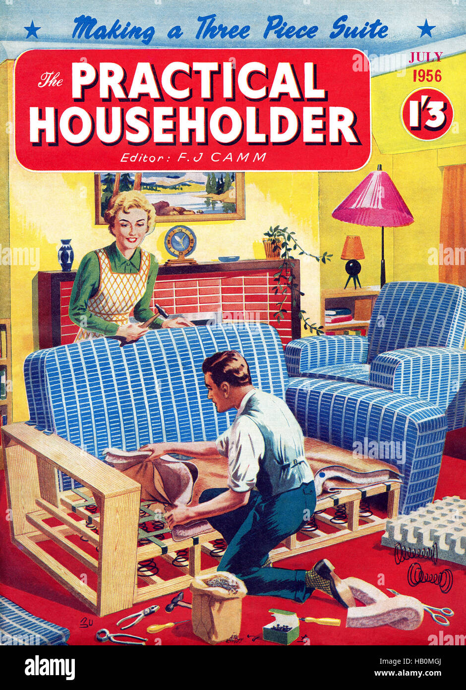 Front cover of Practical Householder magazine for July 1956 Stock Photo