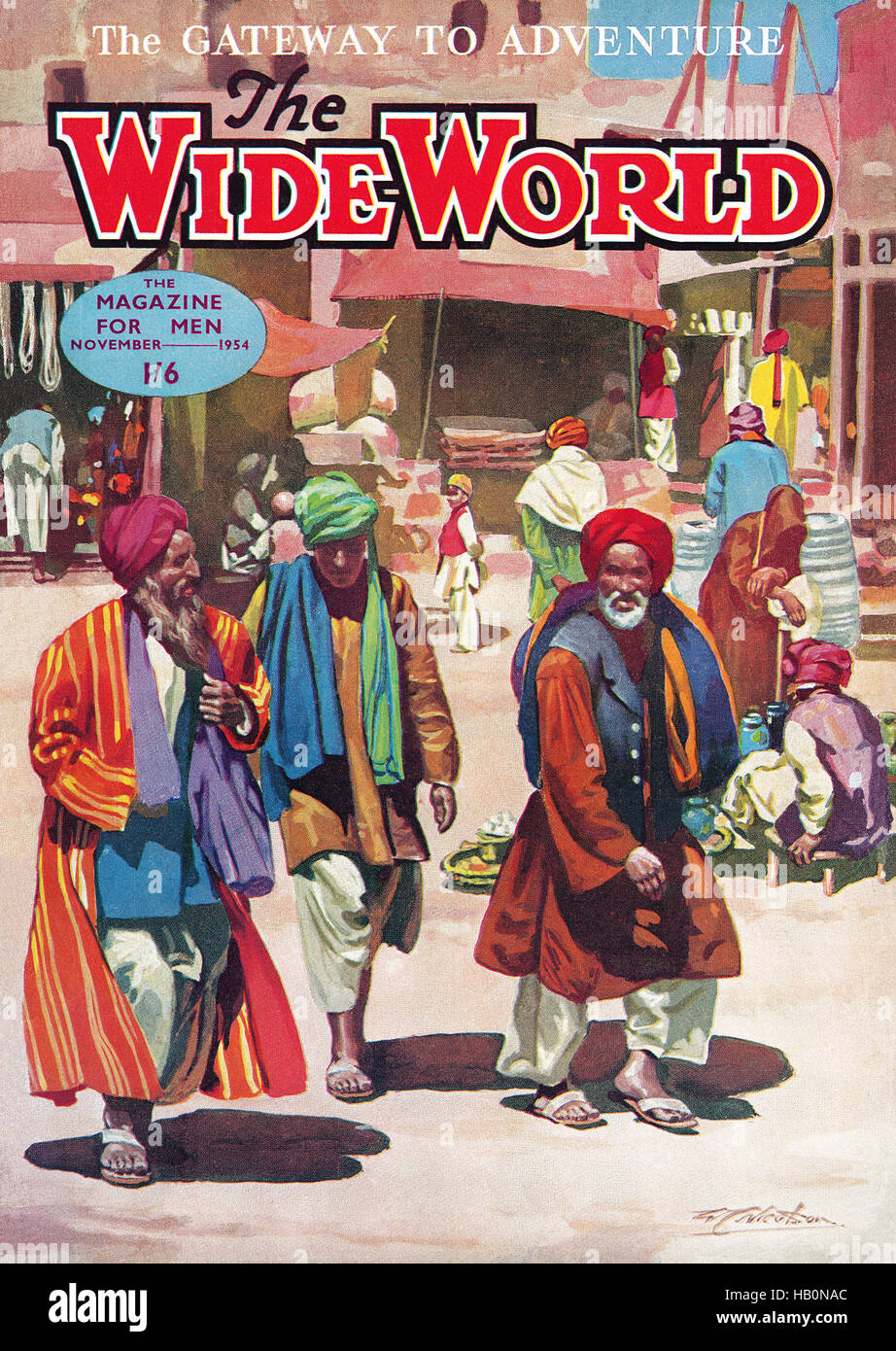 Front cover of "The Wide World" magazine for November 1954 Stock Photo