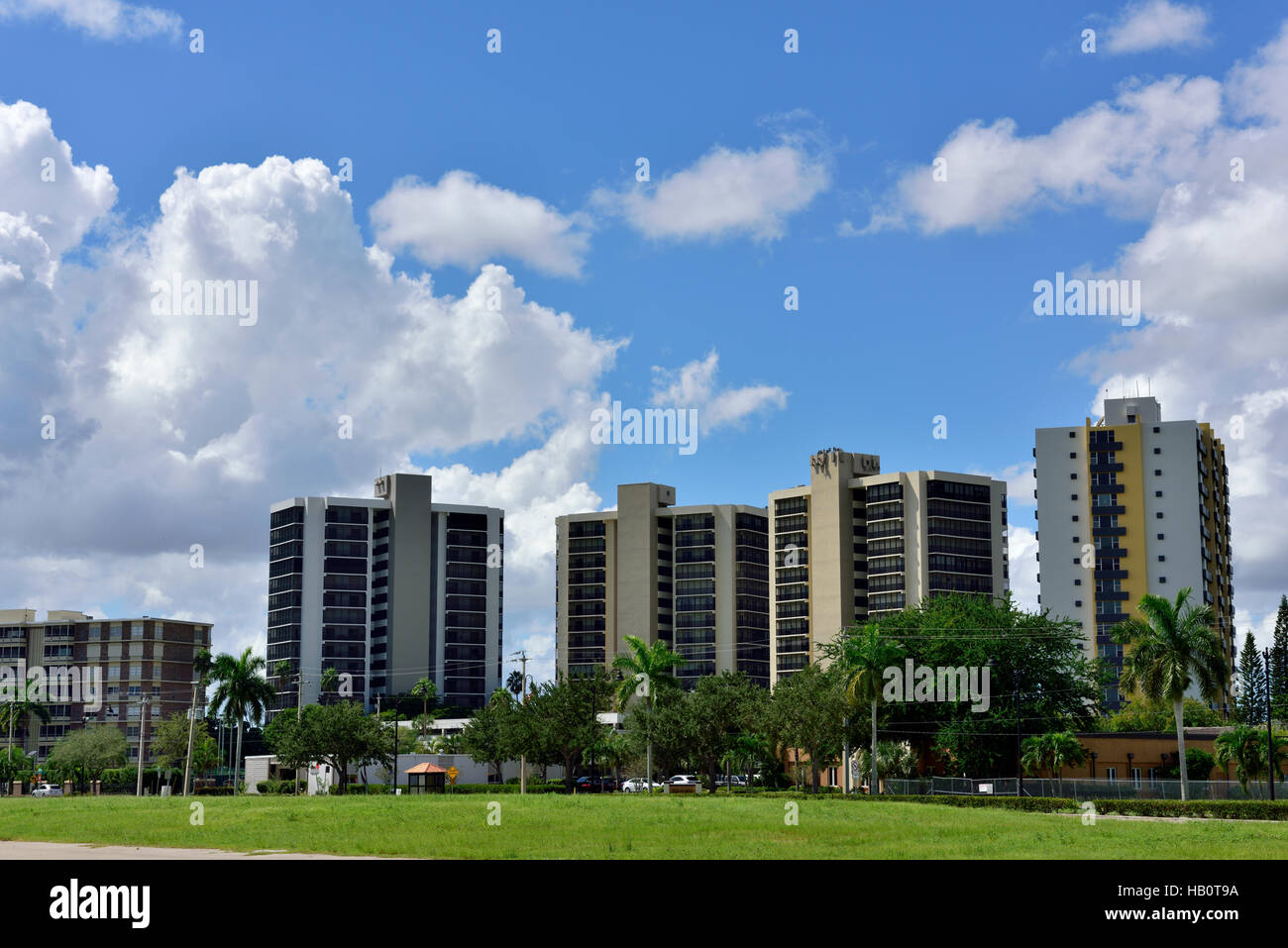 Fort Myers, Florida. High rise skyscraper apartments Stock Photo