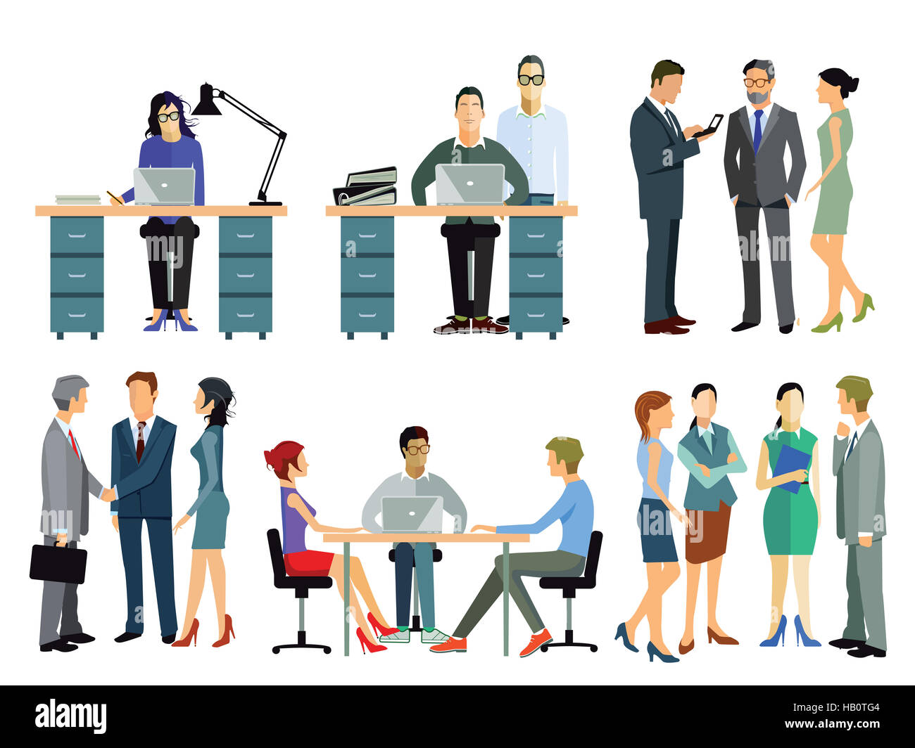 Persons and employees in the office everyday Stock Photo