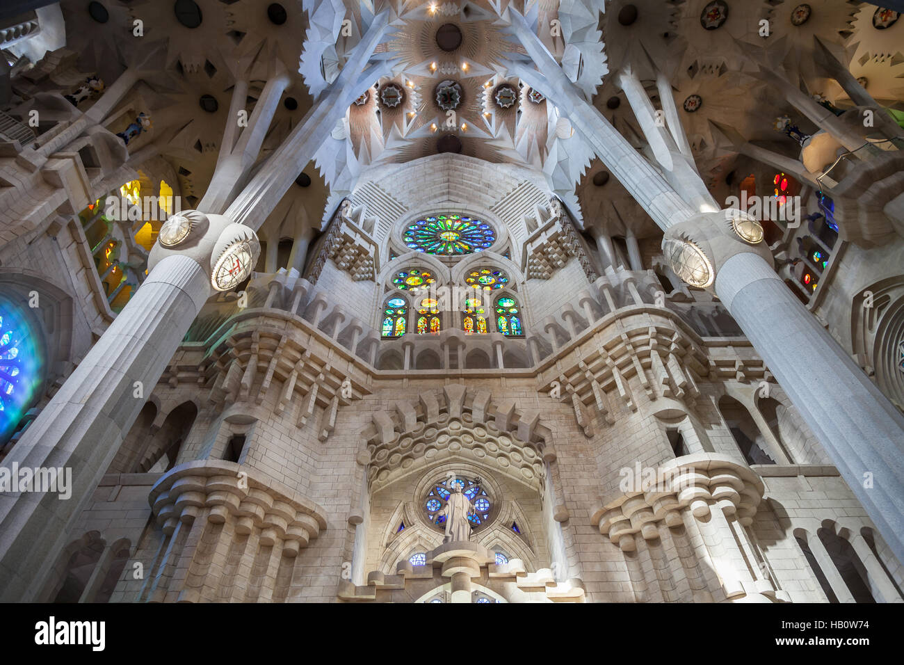 Sagrada Familia Interior Stock Photo - Alamy