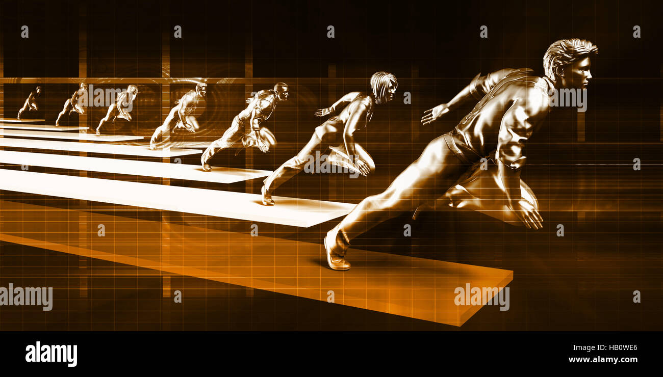 Industry Leader with Business Man Leading the Race Stock Photo Alamy