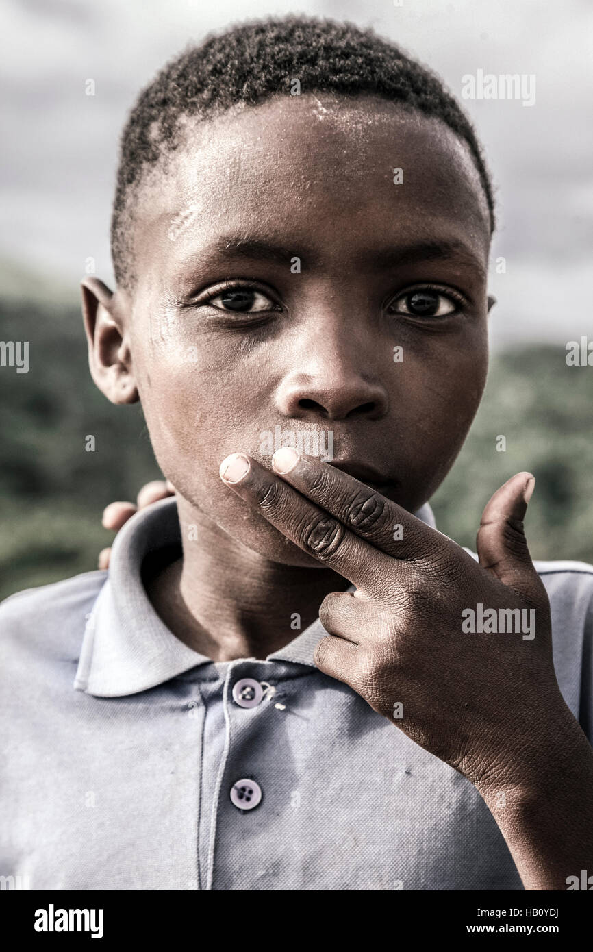 Portrait of a kid, South Africa Stock Photo