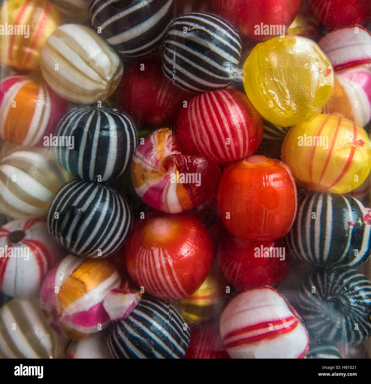 Retro Vintage Hard Boiled Sweets Or Candy In A Jar Stock Photo
