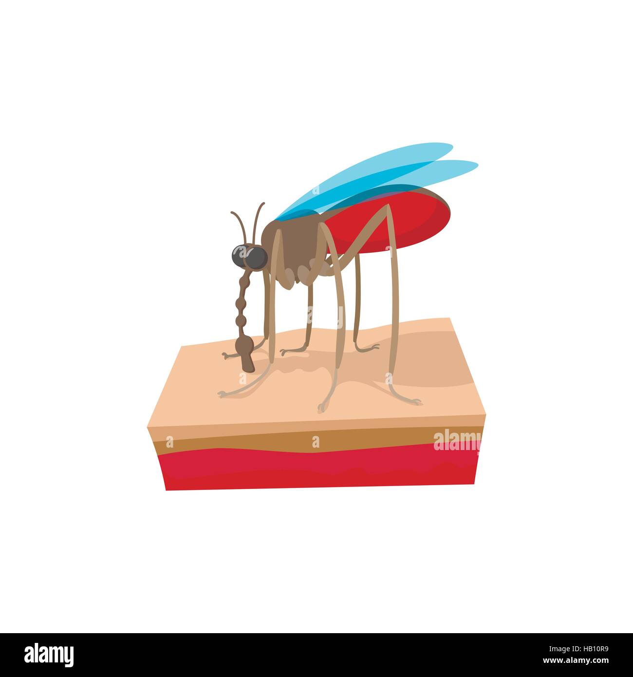 Mosquito on the skin cartoon icon Stock Vector Image & Art - Alamy