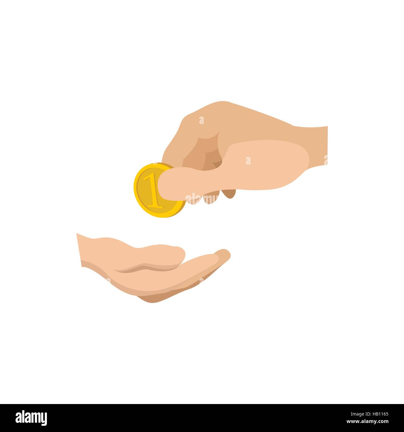 Hands giving and receiving money Stock Vector